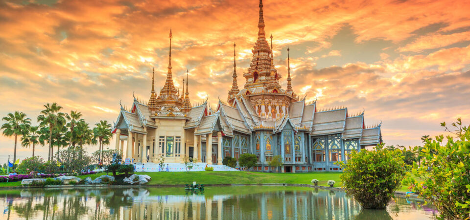 Wat thai, sunset in temple Thailand,They are public domain or tr