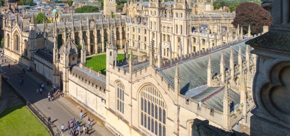 The All Souls College at the University of Oxford on a beautiful sumnmer day