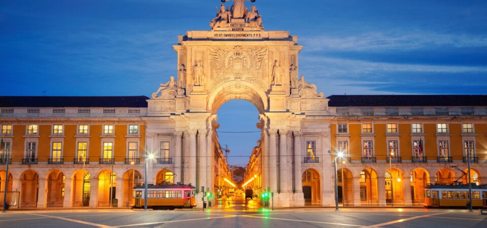 Lisbon. Image of Arch of Triumph in Lisbon, Portugal.