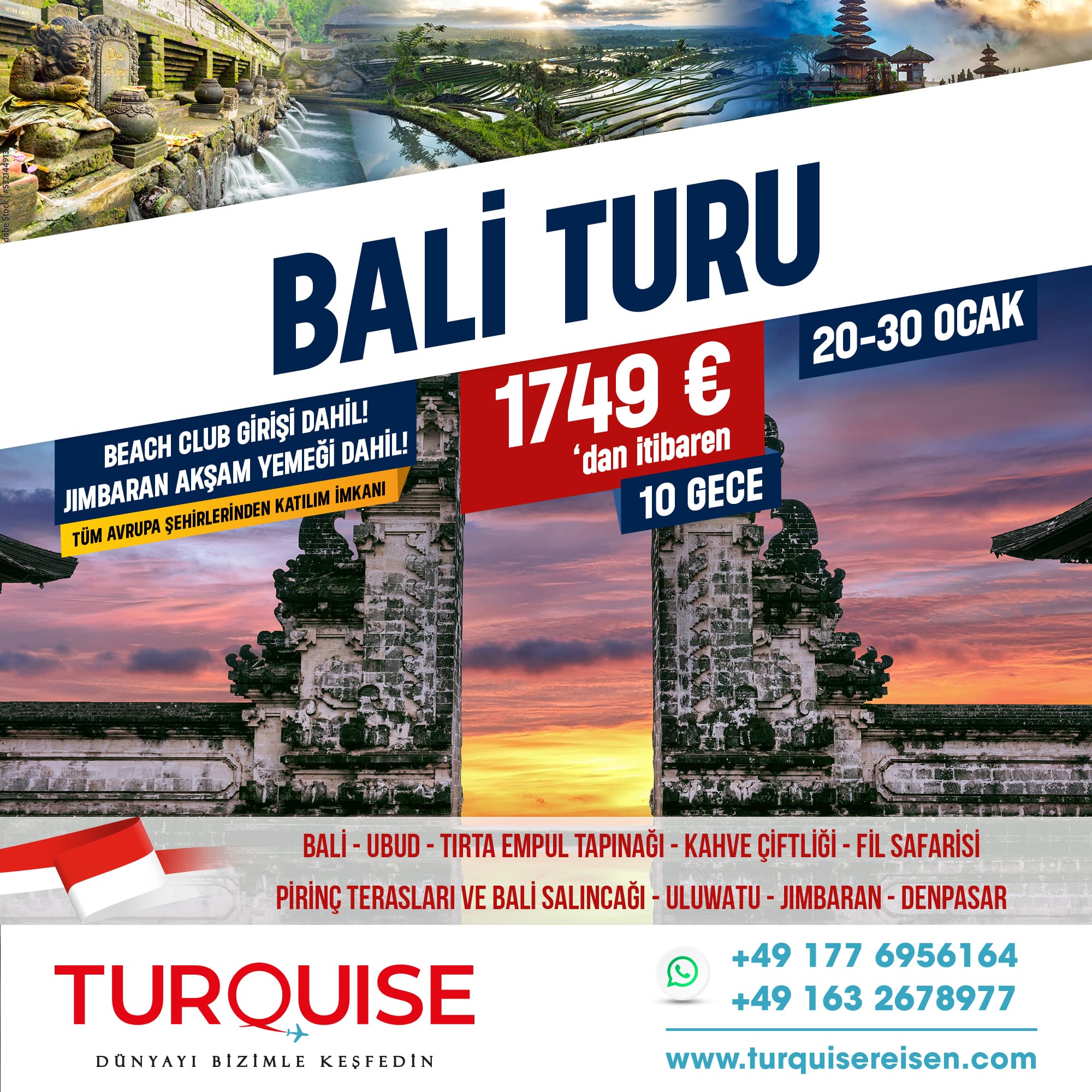 Bali Turu 2026 – Avrupa & Almanya Çıkışlı
