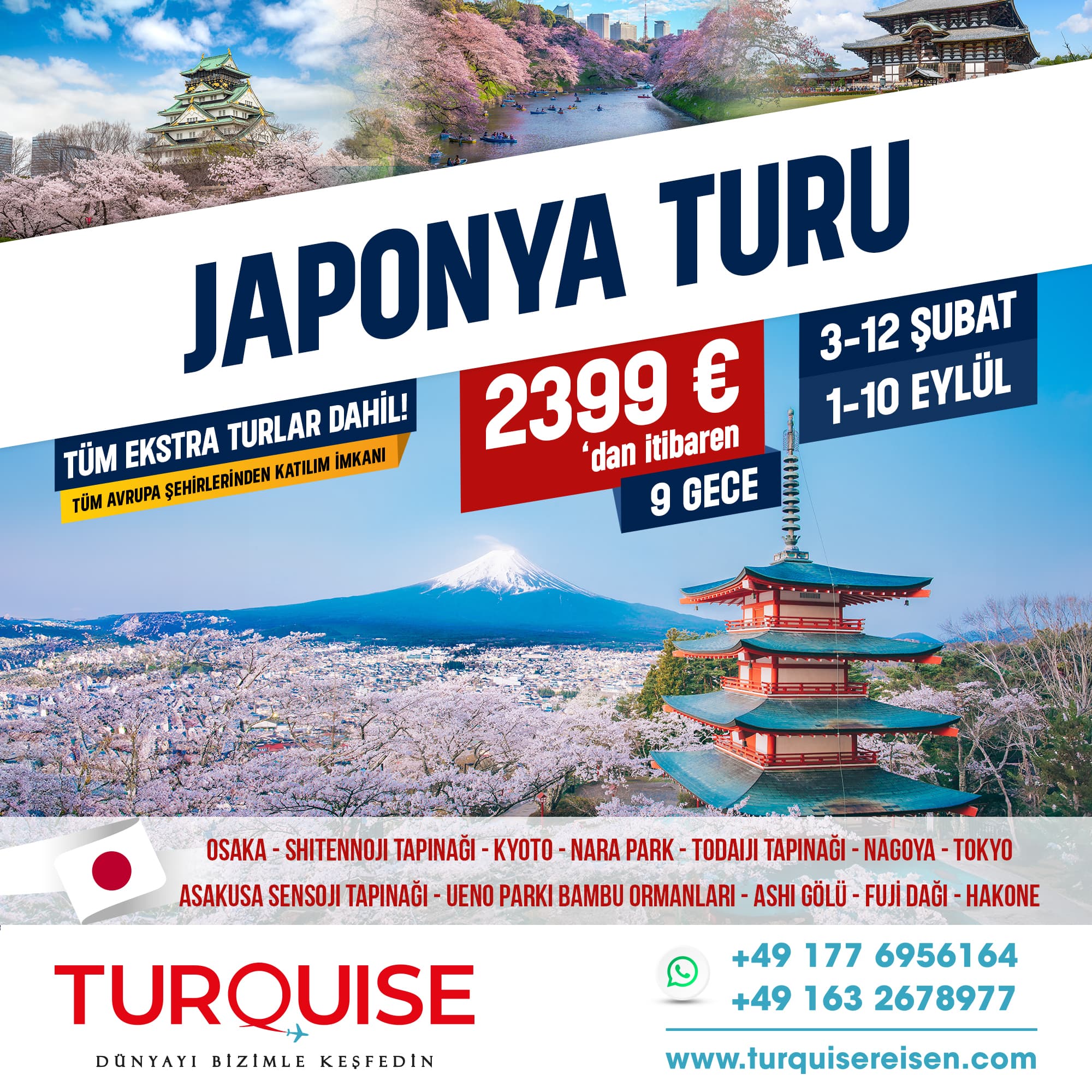 Japonya Turu 2026 - Almanya ve Avrupa Çıkışlı