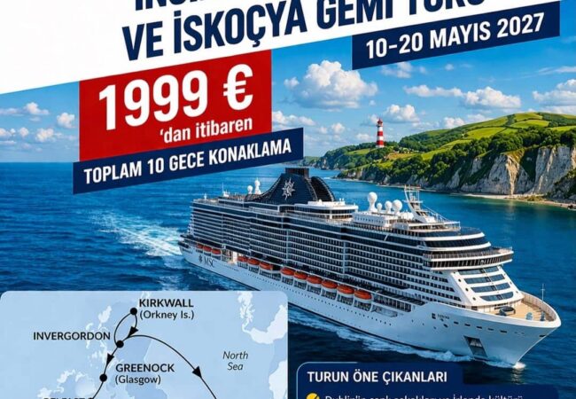 İngiltere, İrlanda & İskoçya Gemi Turu