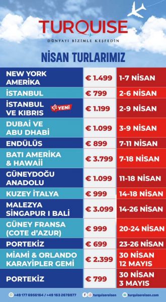 Turquisereisen Nisan Turları